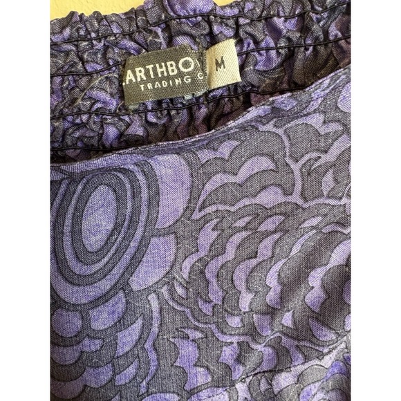 EARTHBOUND TRADING BOHO HIPPIE Satin WIDE LEG PULL ON PALAZZO PANTS Skirt Sz M - Picture 3 of 9